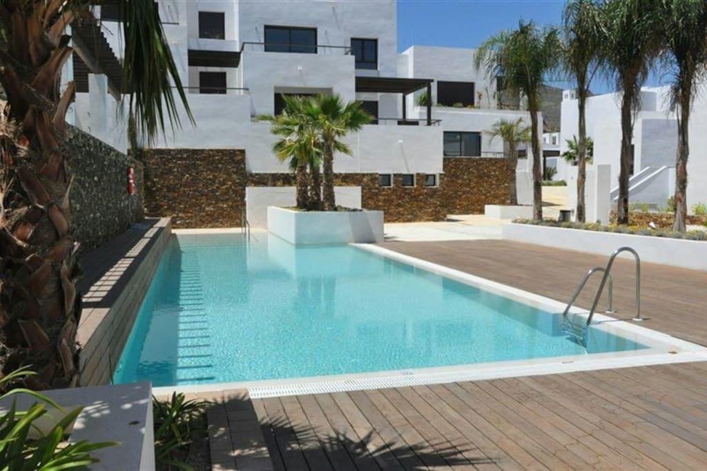 Complejo Macenas Beach Mojacar Bagian luar foto
